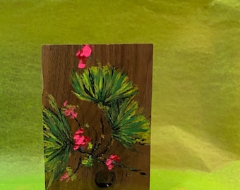 Sakura on wood