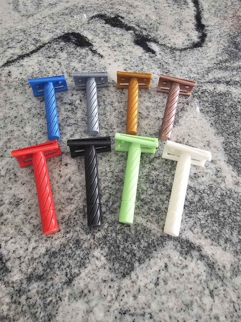 Safety Razor Assortment NEW Slant Safety Razor - 3D Printed Lightweight Double-edge Razor ...