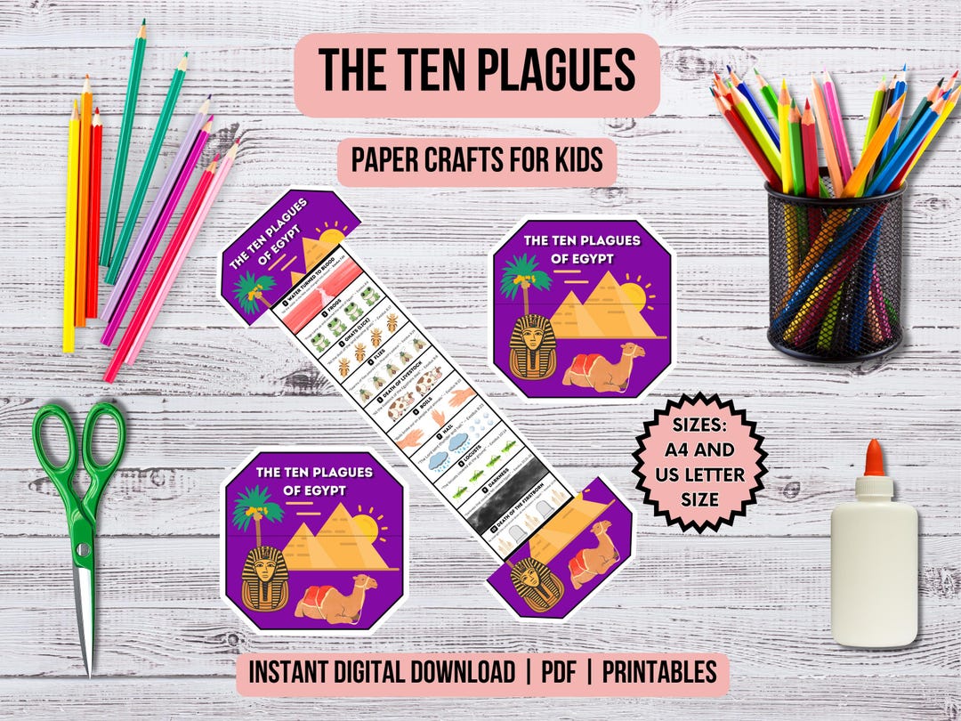 The Ten Plagues of Egypt Folding Surprise Printable Bible Story for ...