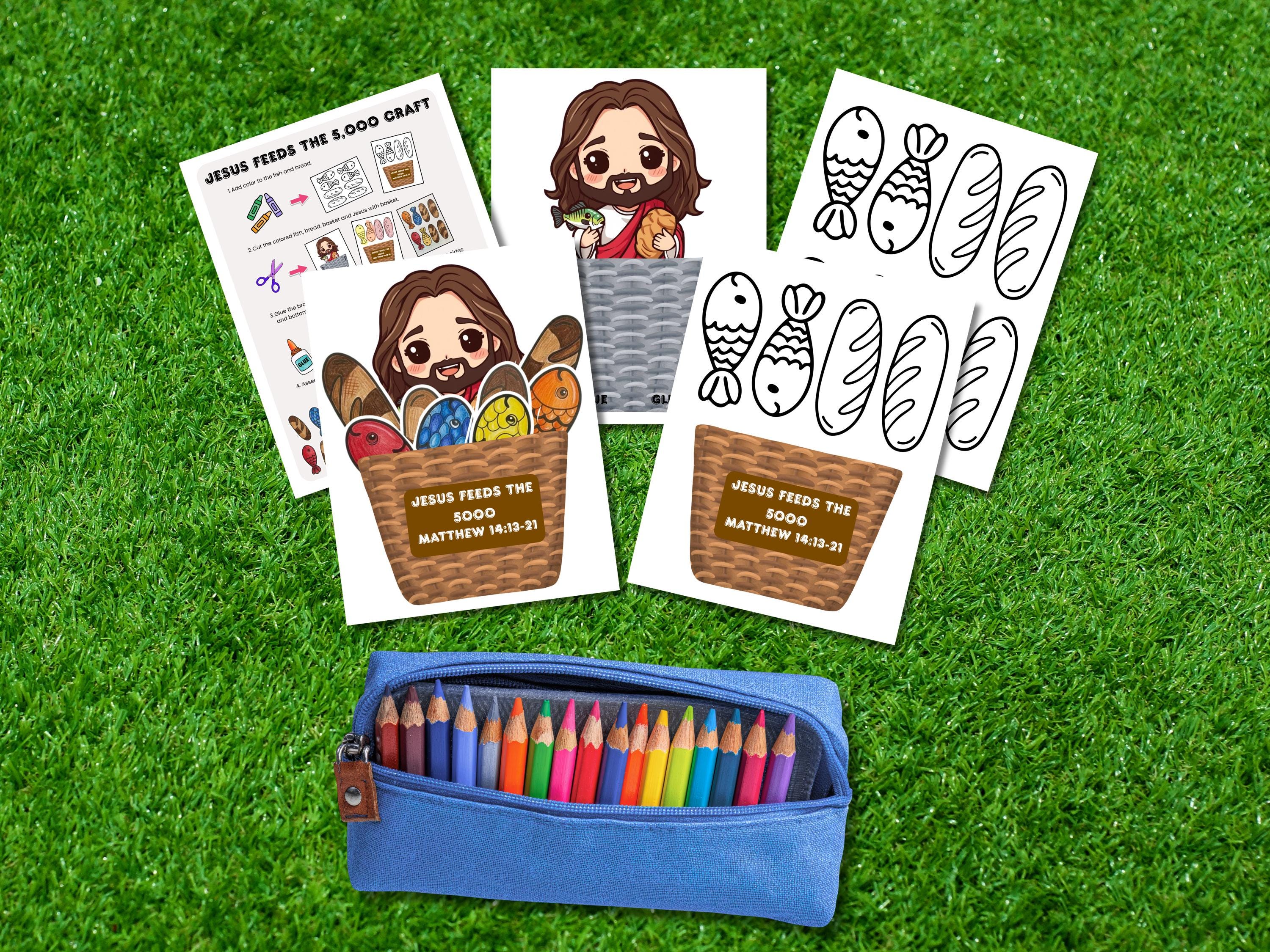 Jesus Feeds the 5000 Bible Story Paper Craft for Christian Kids ...