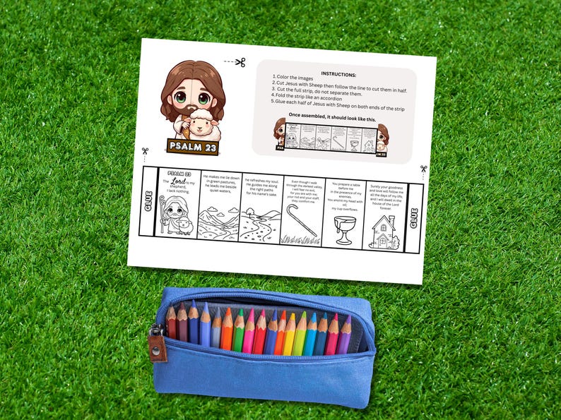 Psalm 23 Bible Craft for Kids Folding Surprise Craft the Lord is My ...