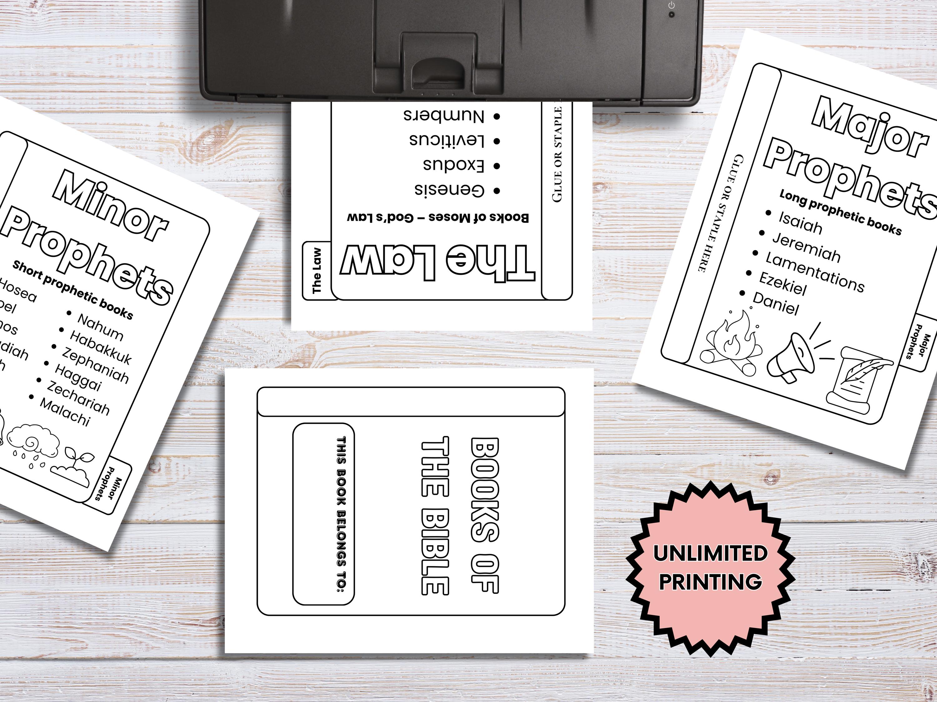 Books of the Bible Flip Book for Kids Sunday School Craft Printable ...