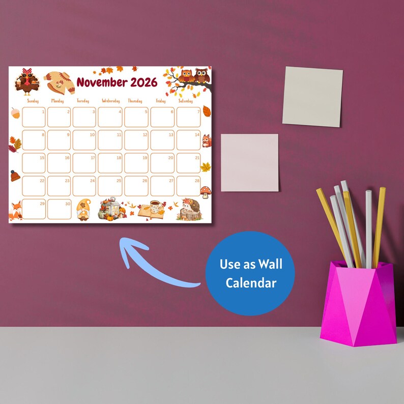 2026 Printable Calendar for Kids & Families | Monthly Wall Calendar PDF ...