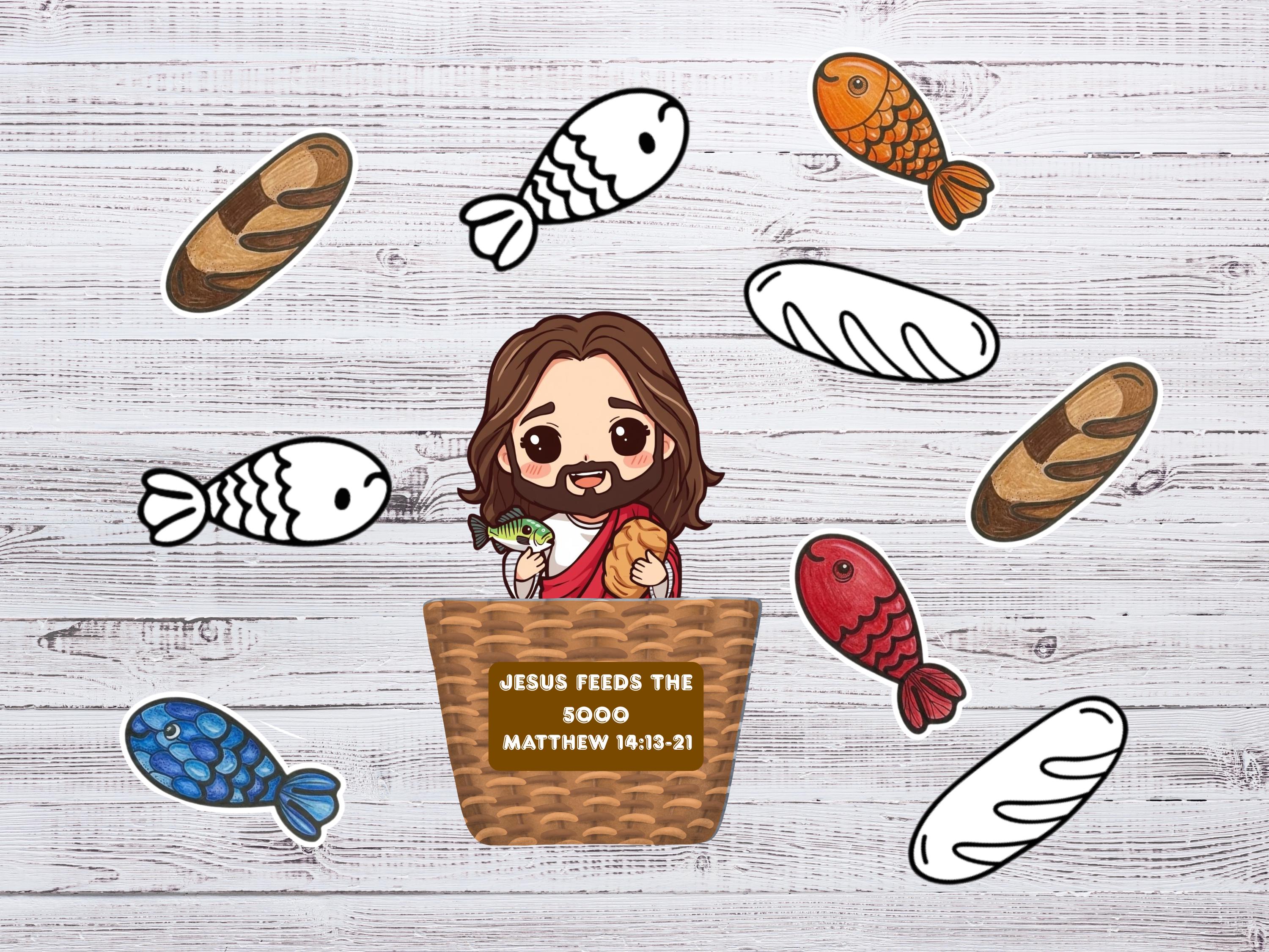 Jesus Feeds the 5000 Bible Story Paper Craft for Christian Kids ...