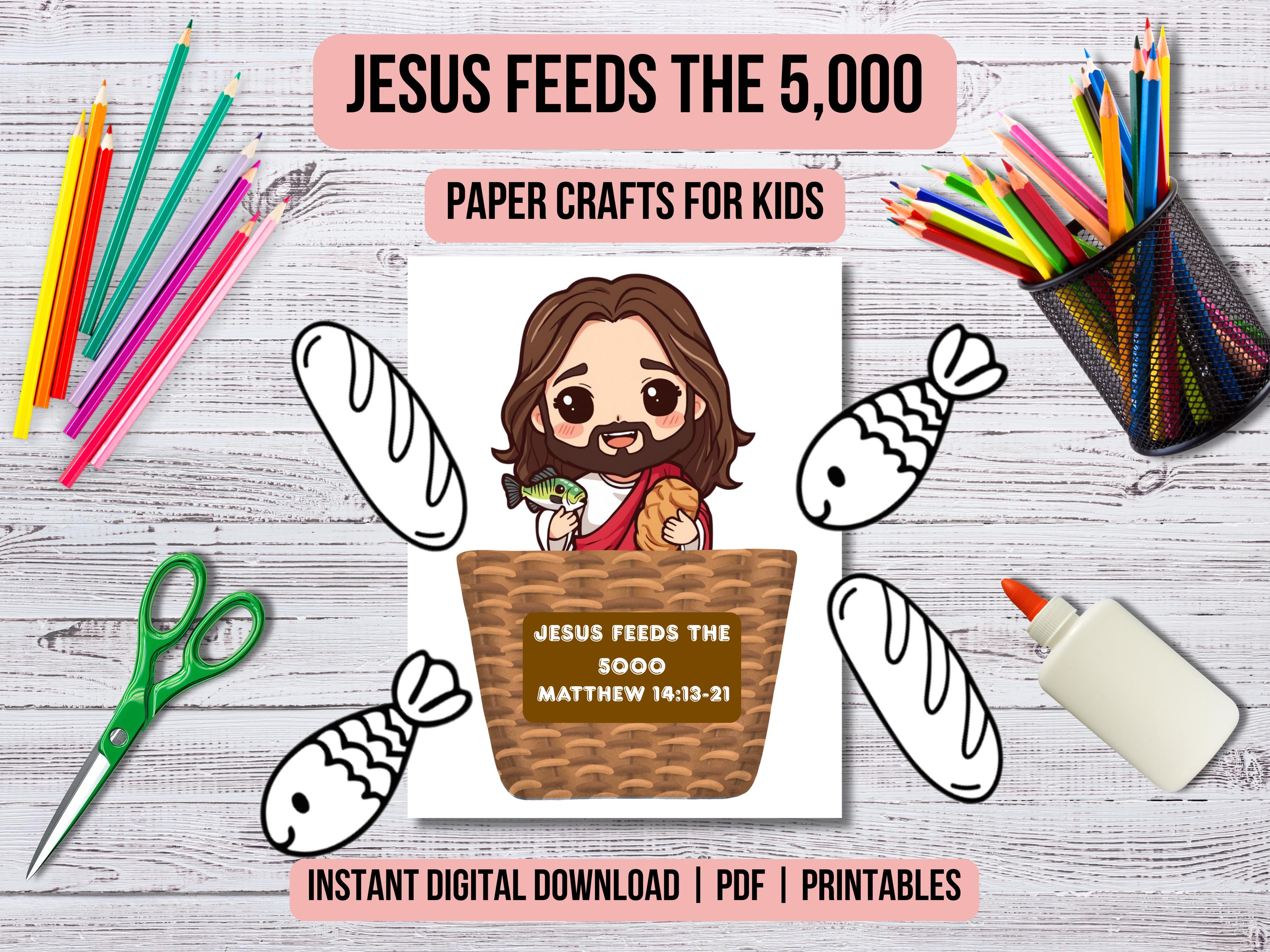 Jesus Feeds the 5000 Bible Story Paper Craft for Christian Kids ...