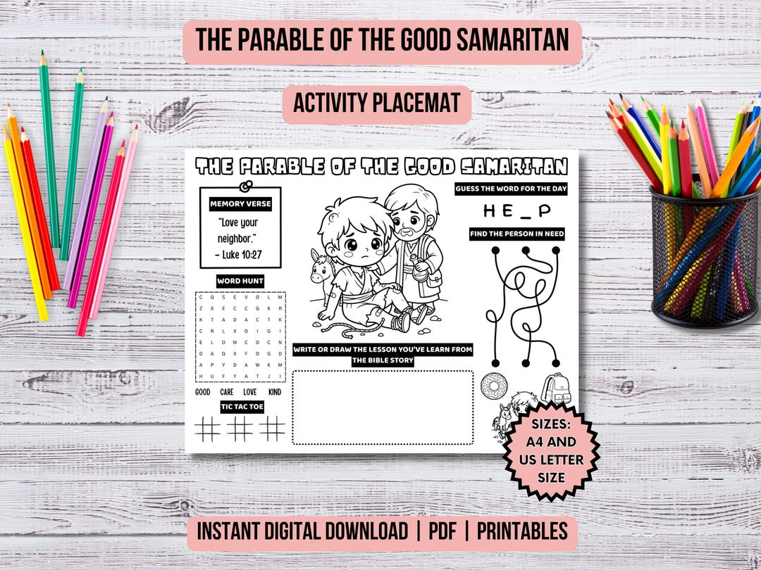 The Parable of the Good Samaritan Bible Lesson Kids Ministry Parables ...