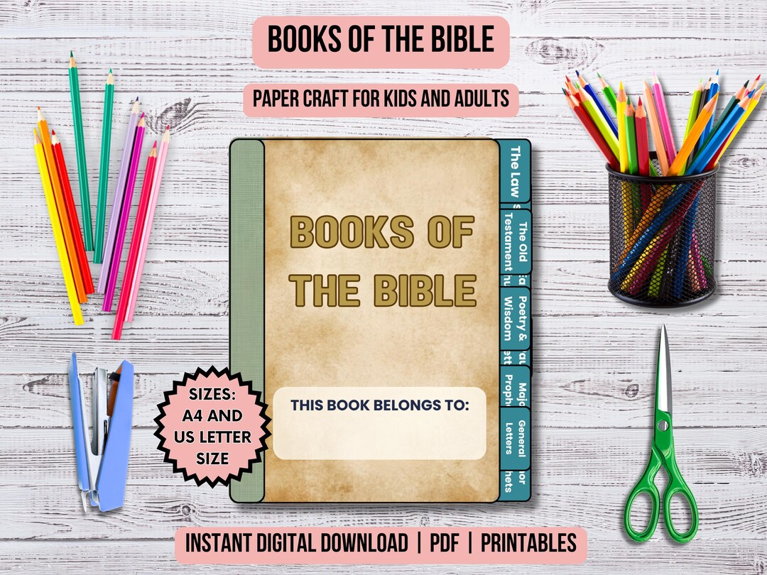 Books of the Bible Flipbook Vintage Style Printable Flip Book for Kids ...