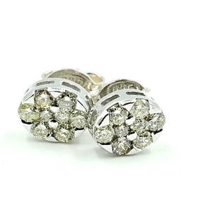 Diamond Stud Earrings: 925 Sterling Silver Minimalist Jewelry Christmas Gift for Her