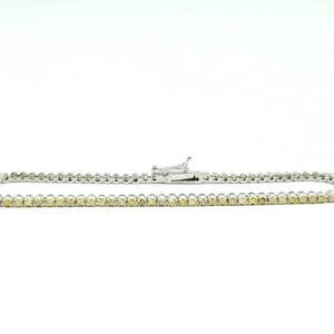 Natural Yellow Diamond 1.5mm Tennis Bracelet | 925 Sterling Silver Fine Dainty Jewelry
