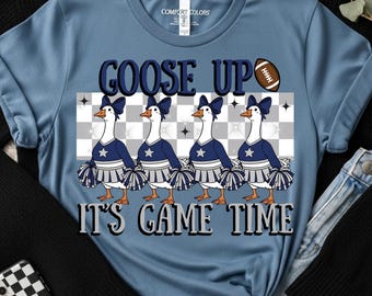 Funny Cheerleader Goose PNG: Game Day Football Sublimation Design (Digital Download