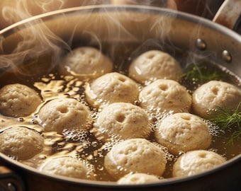 Bolas de matzá ligeras y esponjosas para sopa de pollo