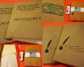 Hamilton Themed Notebooks/Sketchbooks