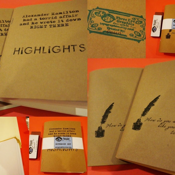 Hamilton Themed Notebooks/Sketchbooks
