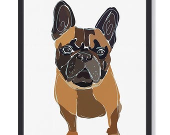 Benutzerdefinierte Tierporträt-Linie Kunst