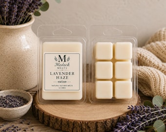 Lavender Haze Natural Soy Wax Melts – Calming Lavender & Soft Scent, Handcrafted and Clean Melting
