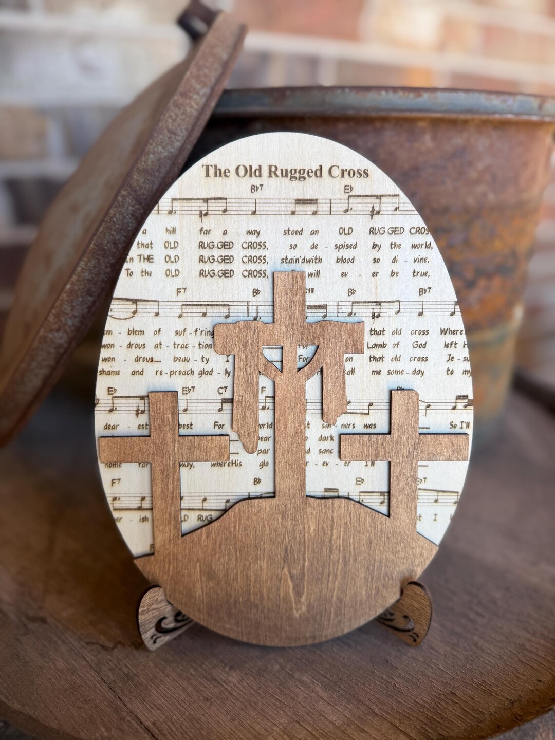 Easter Rugged Cross Old Rugged Cross Easter Egg Decor - Etsy