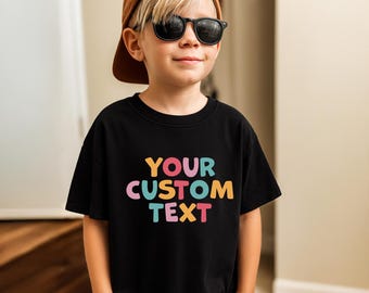 Retro Custom Text Kids T-Shirt, Your Custom Shirt, Custom Your Text Toddler Shirt, Custom Kids Gift,Custom Text Printed,Custom Baby Bodysuit