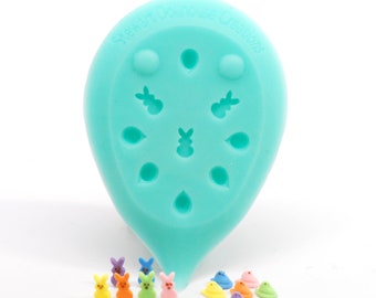 1:12 Peeps and Bunny Mold -NEW UV Resin Ready Clear Molds Available!!