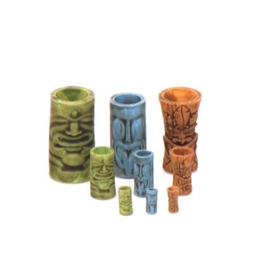 All scales Bamboo Tiki Cups Kit ~ NEW! ~ Dollhouse Miniatures