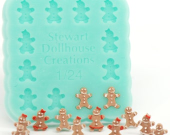 Dollhouse Miniature, 1:24 Gingerbread Mold -NEW UV Resin Ready Clear Molds Available!!