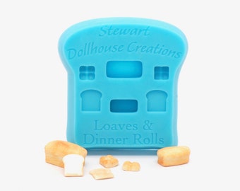 Dollhouse Miniature, 1:12 Loaves and Dinner Rolls -NEW UV Resin Ready Clear Molds Available!!