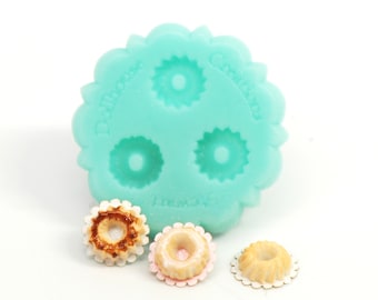 Dollhouse Miniature, 1:48 Round Bundt Cakes -NEW UV Resin Ready Clear Molds Available!!
