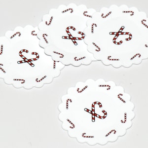 Candy Cane Miniature Paper Plates