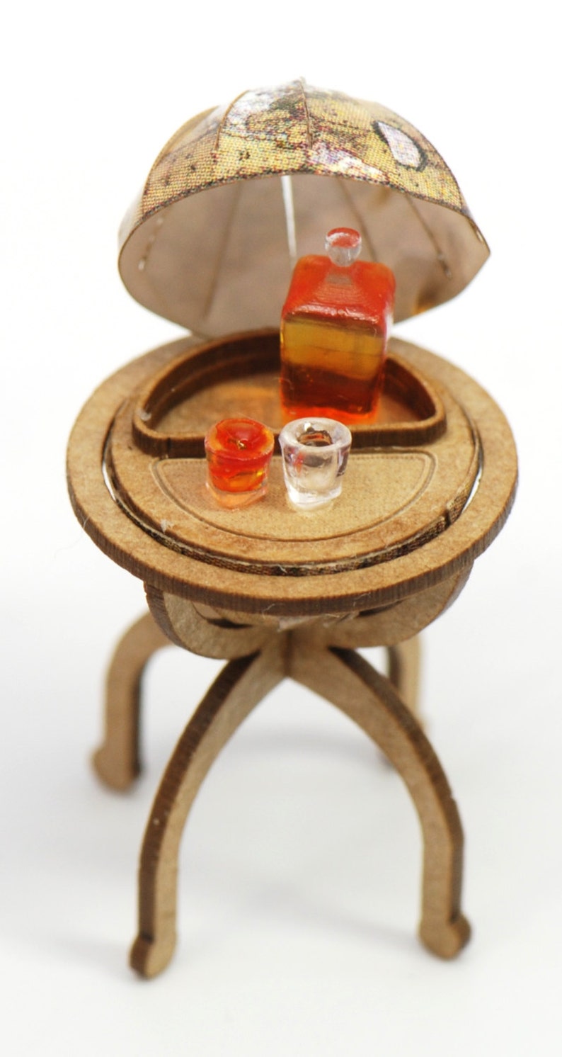 1 48 Globe Liquor Cabinet With Bottle Etsy