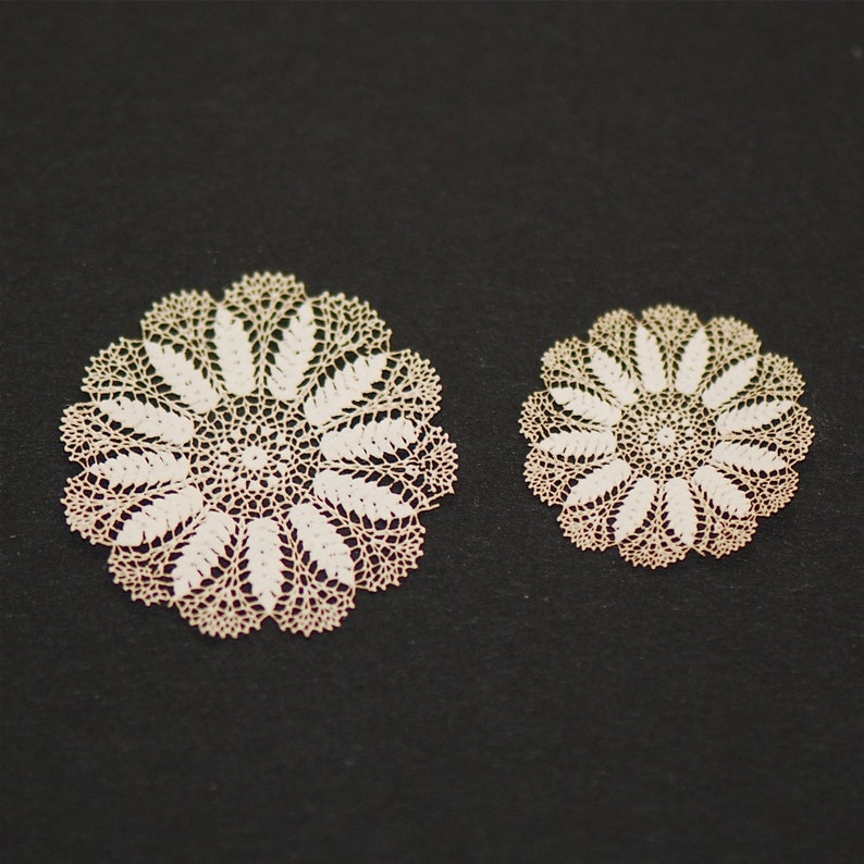 Miniature Laser Cut Doily Set image 1