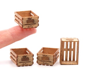 Miniatura Di Cassa Rustica In Legno, Decorazione Per Casa Delle - Foto 3