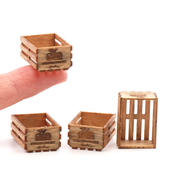 1:12 Set of 4 Fruit Crate Kits NEW!