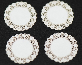 4 Miniature Laser Cut Doilies