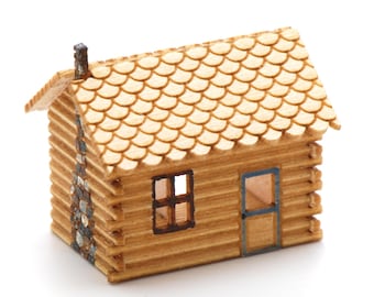 Dollhouse Miniature, Log Cabin Dollhouse Kit~ Not painted