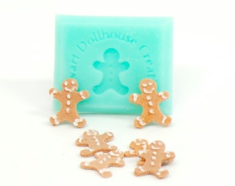 Dollhouse Miniature, 1:12 Gingerbread Boy Mold -NEW UV Resin Ready Clear Molds Available!!