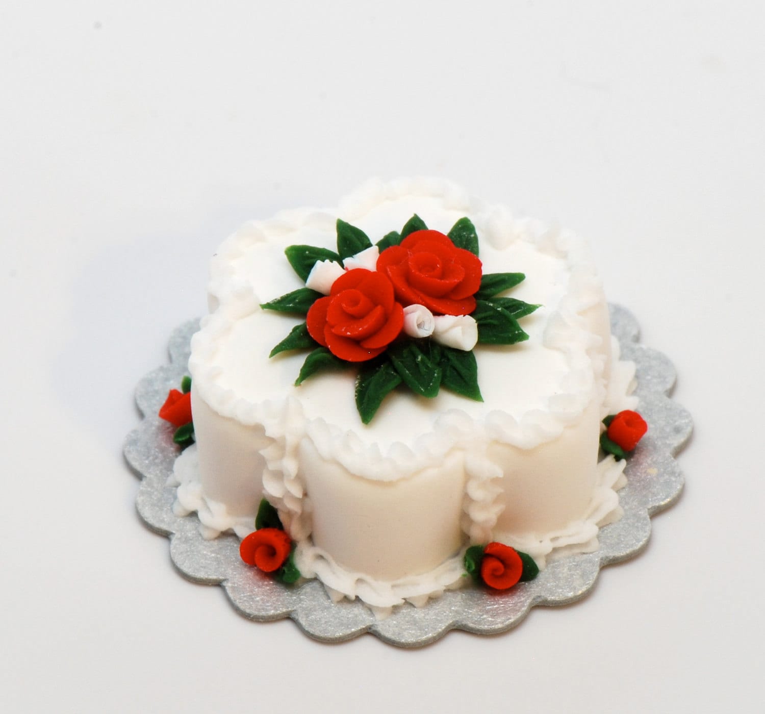 Dollhouse Miniature, 1:12 Christmas Flower Cake - Etsy Israel