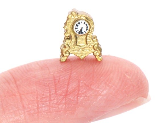 Orologio In Miniatura Per Casa Delle Bambole – Scala 1:12, Legno, Fatto A Mano UK