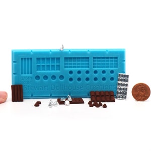 1/6 Scale Chocolate Bar Mold (11.5 inch Doll Size) -NEW UV Resin Ready Clear Molds Available!!