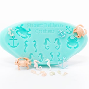 1:12 Crab and Seahorse Mold -NEW UV Resin Ready Clear Molds Available!!