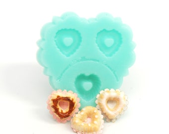 Dollhouse Miniature, 1:48 Heart Bundt Cakes -NEW UV Resin Ready Clear Molds Available!!