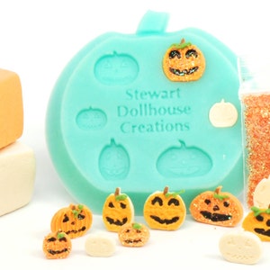 1:12 Jack-O-Lantern Cookie Mold -NEW UV Resin Ready Clear Molds Available!!