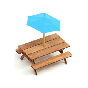 1:48 Picnic Table with Umbrella Kit