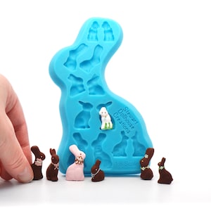 1/6 Chocolate Bunny Mold (11.5 inch Doll Size) -NEW UV Resin Ready Clear Molds Available!!