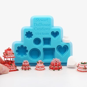 1:24 2 & 4 Tier Cake Mold -NEW UV Resin Ready Clear Molds Available!!