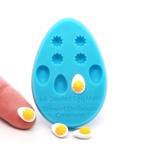 1/6 Scale Deviled Egg Mold (11.5 inch Doll Size)