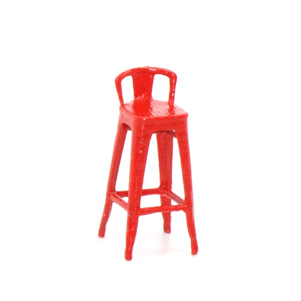 1:48 Metal Stool with Back kit NEW!