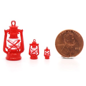Red Hurricane Lantern Kit ~ 3 Scales ~ Lighting Available ~ NEW!