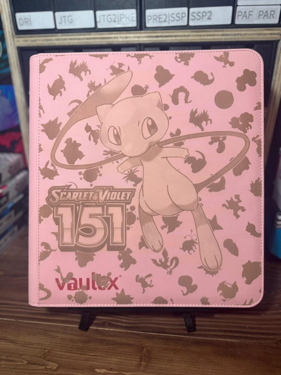 151 card binder Mew 151 Pokemon Trading Card Binder Case 50 Page S/V TCG 400-Slot
