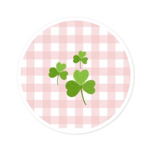 St. Patrick&#39;s Day Round Stickers, Shamrock Stickers for Decor, Cute Indoor/Outdoor Labels, Gift Tags, Party Favors, Crafts