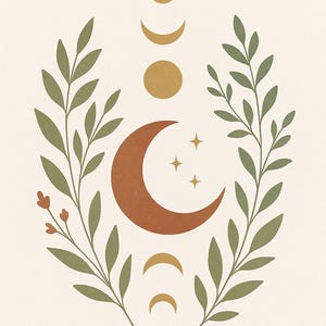 Boho Minimalist Wall Art Set of 2 Prints – Neutral Tones, Digital Download, Printable Poster for Home Decor