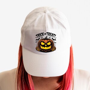 Spooky Pumpkin Hat, Trick Or Treat Hat, Halloween Scary Pumpkin Design Gift, Fall Accessory, Haunted Season Hat, Halloween Party Outfit Idea